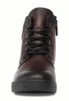 Женские бордовые ботинки Shoiberg (Натуральная шерсть)