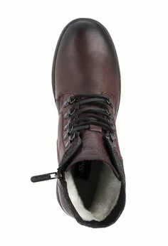 Женские бордовые ботинки Shoiberg (Натуральная шерсть)