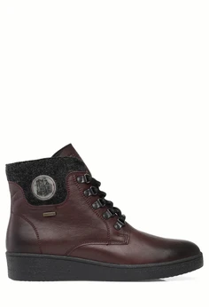 Женские бордовые ботинки Shoiberg (Натуральная шерсть)