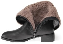 Женские черные сапоги Dino Ricci (Натуральная шерсть)