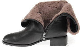 Женские черные сапоги Dino Ricci (Натуральная шерсть)