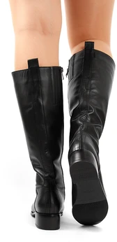 Женские черные сапоги Dino Ricci (Натуральная шерсть)