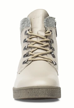 Женские бежевые ботинки Shoiberg (Натуральная шерсть)