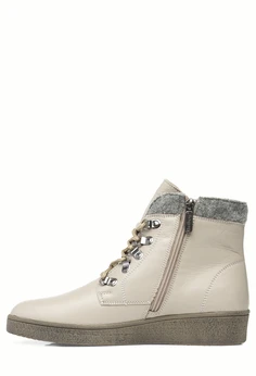 Женские бежевые ботинки Shoiberg (Натуральная шерсть)