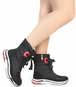 Женские черные дутики Baden (Искусственная шерсть)