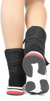 Женские черные дутики Baden (Искусственная шерсть)