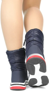 Женские синие дутики Baden (Искусственная шерсть)