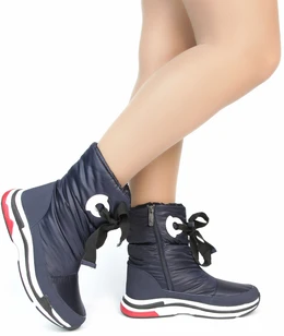 Женские синие дутики Baden (Искусственная шерсть)