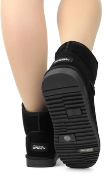 Женские черные угги Baden (Натуральная шерсть)