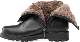 Женские черные полусапоги Baden (Натуральный мех)