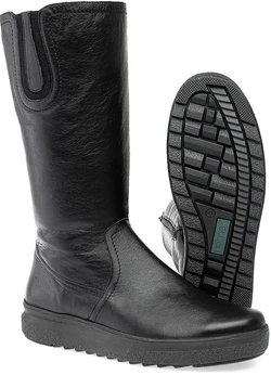 Женские черные сапоги Romer (Натуральный мех)