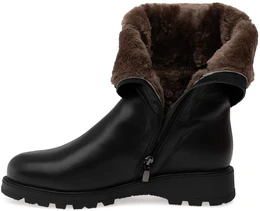 Женские черные сапоги ALEXIA LEVINI (Натуральный мех)