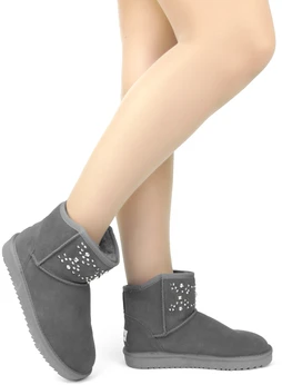 Женские серо-коричневые угги Baden (Натуральная шерсть)