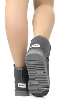 Женские серо-коричневые угги Baden (Натуральная шерсть)