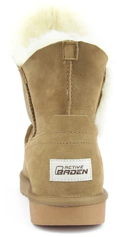 Женские рыжие угги Baden (Натуральная шерсть)