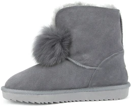 Женские серо-коричневые угги Baden (Натуральная шерсть)