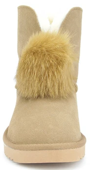 Женские рыжие угги Baden (Натуральная шерсть)