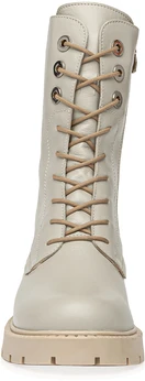 Женские бежевые ботинки Francesco Donni (Натуральная шерсть)