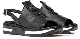 Женские черные босоножки Rieker