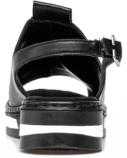 Женские черные босоножки Rieker