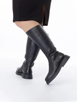 Женские черные сапоги Romer (Натуральный мех)