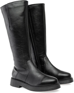 Женские черные сапоги Romer (Натуральный мех)