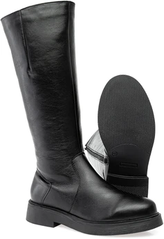 Женские черные сапоги Romer (Натуральный мех)