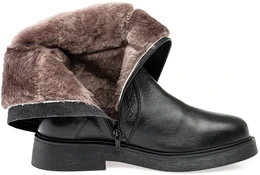 Женские черные сапоги Romer (Натуральный мех)