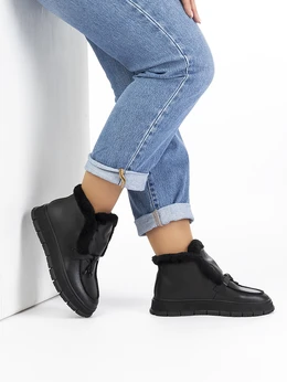 Женские черные ботинки Baden (Натуральная шерсть)