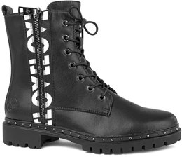 Женские черные ботинки Rieker (Искусственная шерсть)