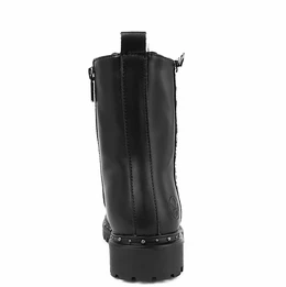 Женские черные ботинки Rieker (Искусственная шерсть)