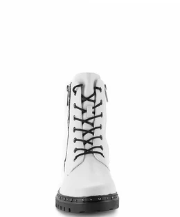 Женские белые ботинки Rieker (Искусственная шерсть)