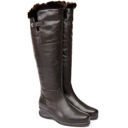 Женские коричневые ботфорты Janita (Натуральный мех)