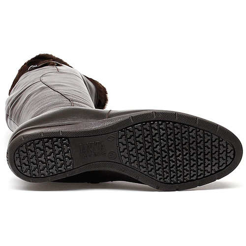 Женские коричневые ботфорты Janita (Натуральный мех)