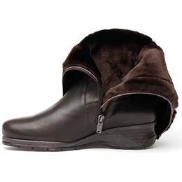 Женские коричневые ботфорты Janita (Натуральный мех)