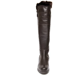 Женские коричневые ботфорты Janita (Натуральный мех)