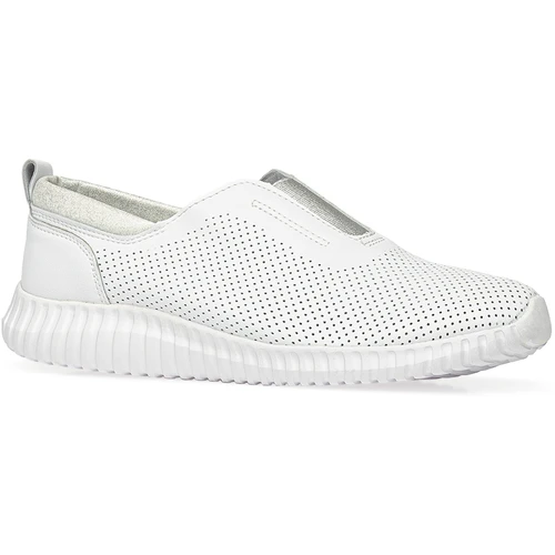 Женские белые слипоны Baden