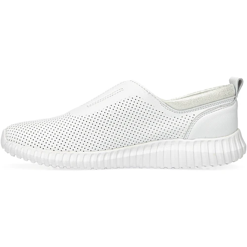 Женские белые слипоны Baden