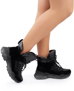 Женские черные дутики Baden (Натуральная шерсть)