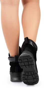 Женские черные дутики Baden (Натуральная шерсть)