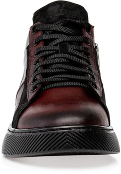 Мужские бордовые ботинки Baden (Натуральная шерсть)