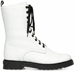 Женские белые ботинки Francesco Donni (Натуральная овечья шерсть)