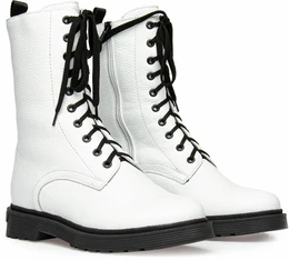 Женские белые ботинки Francesco Donni (Натуральная овечья шерсть)