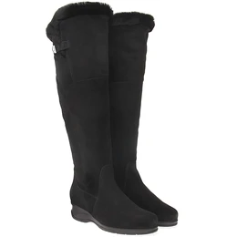 Женские черные ботфорты Janita (Натуральный мех)