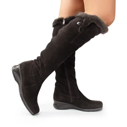 Женские коричневые ботфорты Janita (Натуральный мех)