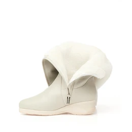 Женские бежевые ботфорты Janita (Натуральный мех)