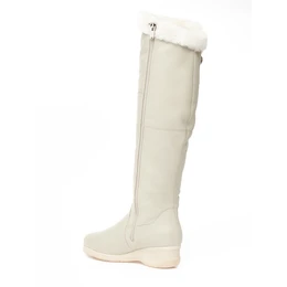 Женские бежевые ботфорты Janita (Натуральный мех)