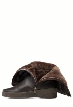 Женские коричневые полусапоги Romer (Натуральный мех)