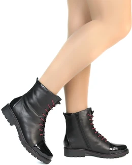 Женские черные ботинки Remonte (Натуральная шерсть)