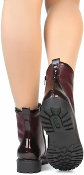 Женские бордовые ботинки Remonte (Натуральная шерсть)